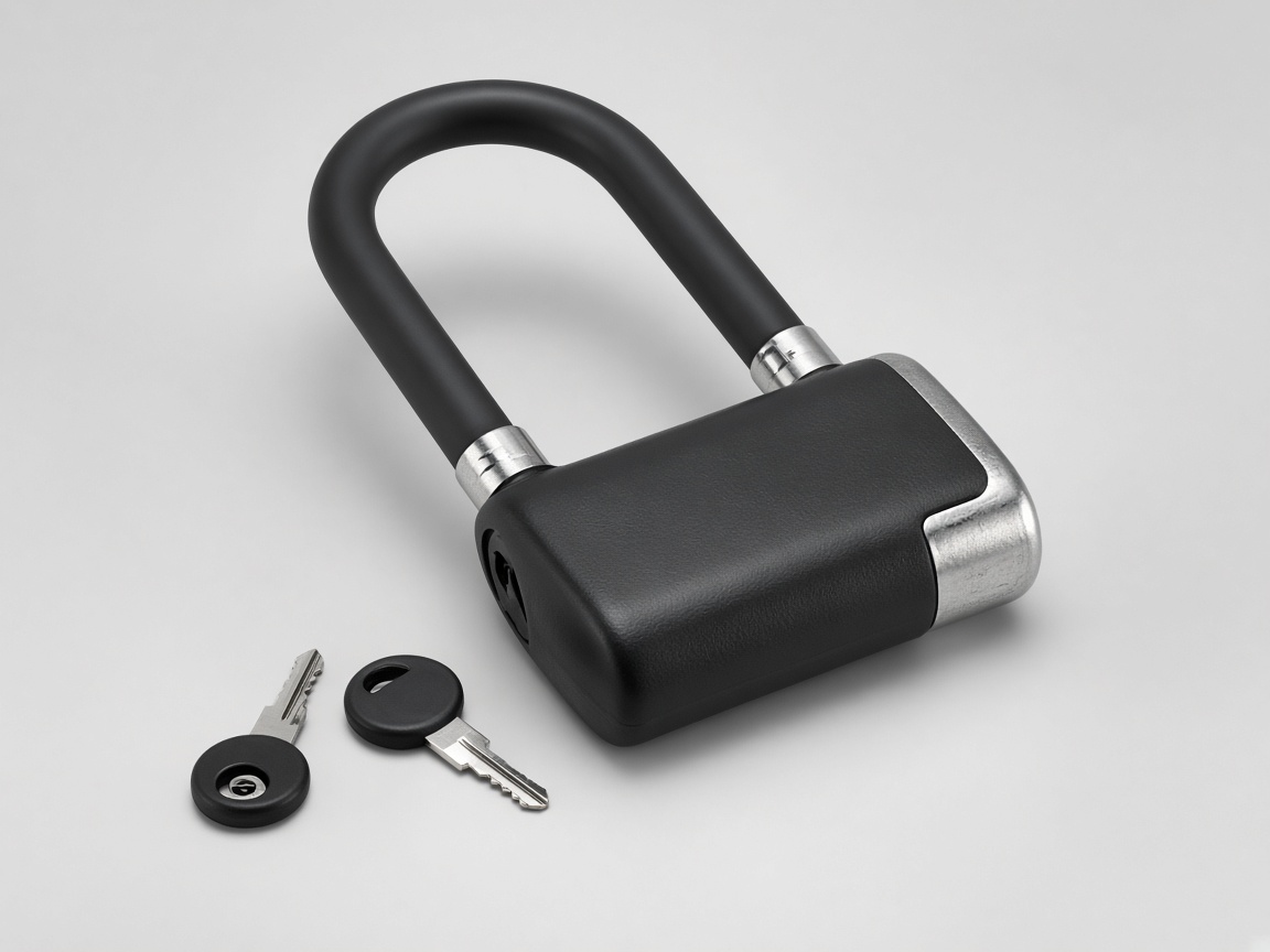 Antivol en U renforcé noir pour vélo électrique avec deux clés