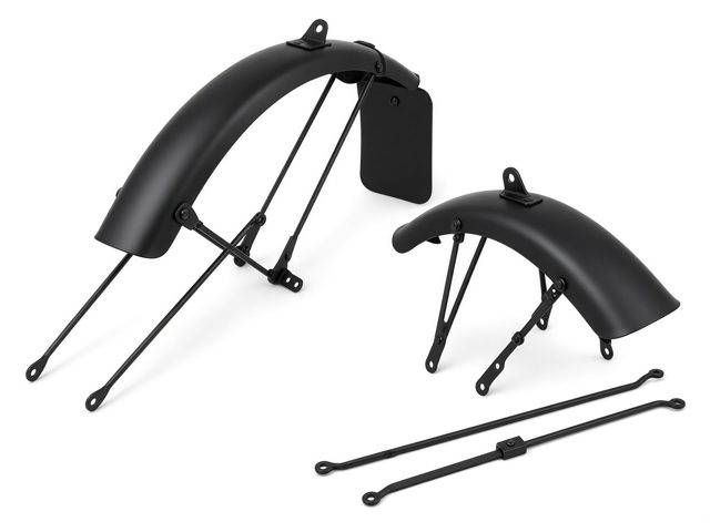 Garde-boue de vélo fixes avec tringles et bavette